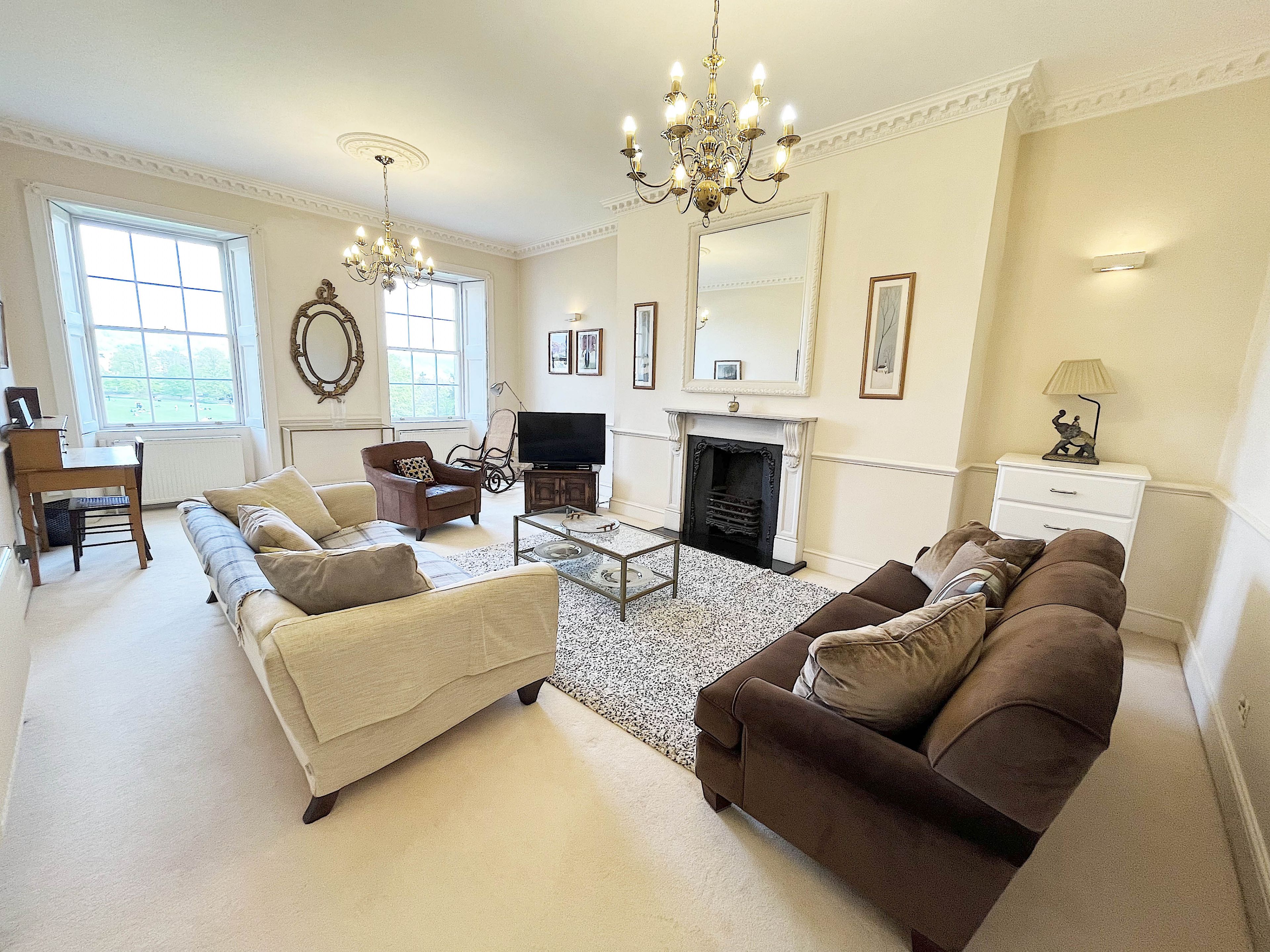 Lounge with views over Victoria Park and the Royal Crescent 