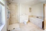 Family bathroom with bath and separate walk in shower